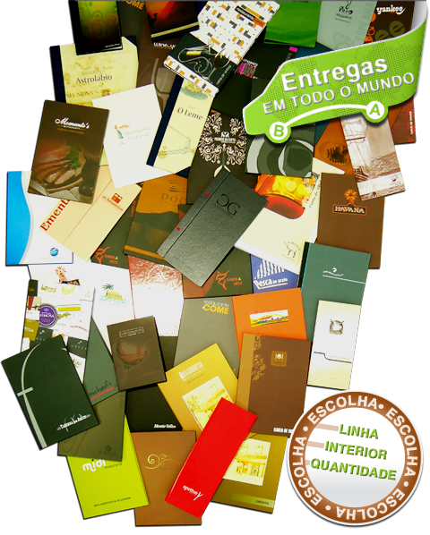 Capas de ementas e Listas de Vinhos